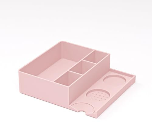 Coffee Knock Box, tappetino 2 in 1 in silicone per macchina da caffè espresso, accessori e strumenti da barista, per casa, bar, cucina (rosa)