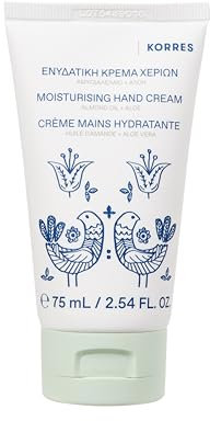 KORRES ALOE & ALMOND OIL Intensiv feuchtigkeitsspendende Handcreme mit Mandelöl, für geschmeidige Haut, silikon- und parabenfrei, 75 ml