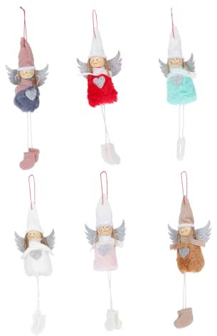 PRETYZOOM 4 Sätze Weihnachtsengel-anhänger Weihnachtsbaum Mit Licht Weihnachtsbaumband Weihnachtsengel Figuren Engelfiguren Weihnachten Weihnachtsschmuck Weihnachtsszene 6 Stück * 4