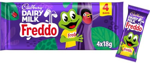 Cadbury Dairy Milk Freddo Frog Chocolate Bar, Bitesize Treats, 4 x 18 g (Pack of 1)