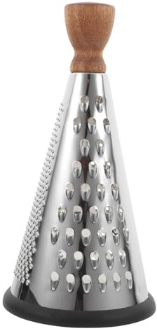 OKUMEYR Râpe à Fromage Manuelle 23 Cm Poignée En Bois, Acier Inoxydable Résistant, Outil Ménager Polyvalent Pour Râper Fromage, Légumes Et Chocolat, Cuisine, Barbecue Et Camping