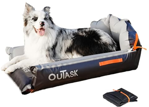 outask Outdoor-Hundebett, wasserdicht, tragbar, Campingbett für kleine Hunde, kühlend, kaufest, mit TPU-Gewebe (L x B x T): 71,9 x 50 x 15,2 cm