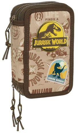 SAFTA Triple Filled Jurassic World Pencil Case 36 Stück, Einheitsgröße