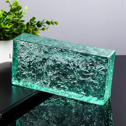 7.8 * 3.9 * 1.9 inch Glass Bricks, Multiple Colors Available, Transparent Solid Glass Bricks, Decorative partition Walls, Used for Room partitions, Building Decoration, Bars, Hotels(F)