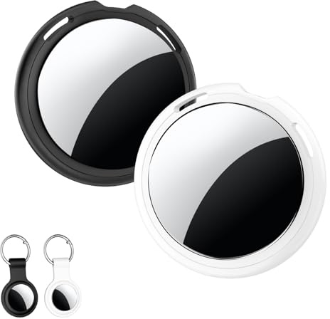 2 Pack Item Finders Tracker Tag[Apple MFi Certified] Works with Apple Find My (iOS Only) Air Bluetooth Smart Tag Key Finder with Sound Waterproof Worldwide Network Tracking for Dog Wallet Luggage Pets