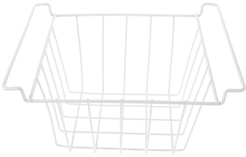 Zerodeko Panier de Rangement Métallique avec Poignée pour Congélateur et Réfrigérateur Bac Suspendu pour Organisation Aliments