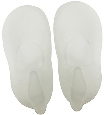 VINTORKY Silicone Boat Socks Gel Moisturizing Cracked Foot Socks l Size White Anti-Cracking Foot Heel Protector and Heels
