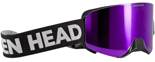 Broken Head MX-Brille Struggler Mit Verspiegeltem Magnet-Glas | Motocross & Supermoto Goggle, Rahmenlose Optik, Großes Sichtfeld, Antibeschlag-Doppelscheib, Mit Filtertechnologie, HD Sicht