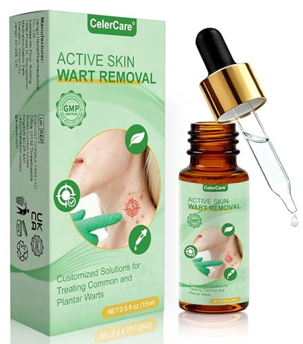 Wart and Tag Remover Liquid - for Face & Body Fast Acting for Common Plantar Warts Skin Tags Corns & Calluses Gentle & Safe15 ml