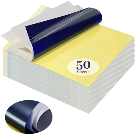 flintronic 50 Blatt Tattoo Transferpapier, Stencil Papier für Tattoo-Transfer, A4 Tattoo Stencil Papier, 4-Layer Matrizenpapier Thermoschablonenpapier, Carbon Tattoos-Transfer Entwerfen für Tattoos