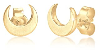 Elli Ohrringe Damen Halbmond Symbol Matt in 925 Sterling Silber