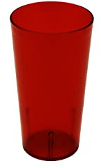 GET 32 oz Red Plastic Tumbler (Set of 4)