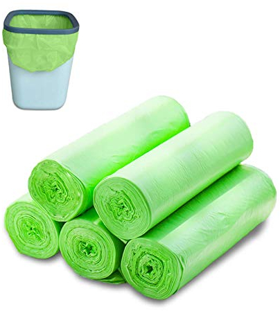 Sacchetti per rifiuti biologici, 30 litri, 100 pezzi, resistenti agli strappi, sacchetti per rifiuti da cucina, 100% compostabili e biodegradabili, in amido di mais