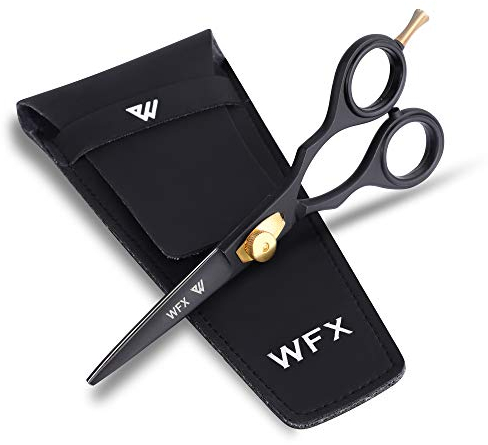 WFX Barbiere Forbici Taglio Capelli Parrucchiere Parrucchieri Professionali Forbici Taglio Capelli Affilate Regolabili Styling Uomo Donna (Nero)