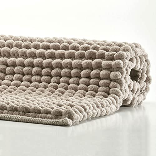 Aquanova Badematte Axel handgewebte Schlaufenstruktur (Linen, 60 x 100 cm)