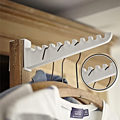 LORD CIG Over Door Hanger Hooks Space Saver Overdoor Bathroom Bedroom Plastic Ironing Holder Clothes Coat Towel Stand Tool Laundry Storage Kids Adults Door Size 30MM (Pack of 2 Hold 20 Hangers)
