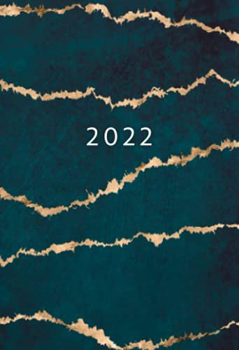 2022: A6 Kalender Mini Planer | 1 Woche auf 2 Seiten | Jan - Dez Wochenplaner | Soft-Cover Edel Grün | Kalenderbuch Terminkalender Organizer Wochenkalender Terminplaner Buchkalender Jahresplaner