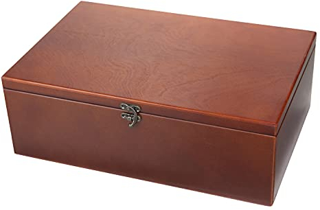 MC.Sammler Holz Münzkassette für 10 Tableaus - Münzkoffer frei bestückbar mit Münztableaus Ihrer Wahl (Kassette ohne Tableaus)