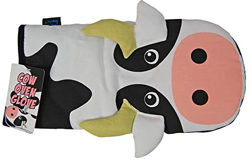 Bomblighters Cow Oven Glove - animal novelty oven mitt pot holder gift idea for him her kitchen, Multicolor, One Size