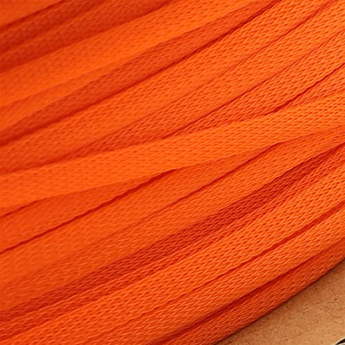 Cable Tidy Sleeves, 2/5/10/20M Orange Braided Cable Sleeve 3/4mm Single PET Expandable Nylon USB Data Keyboard Cable Sheath Protector Wire Wrap (Color : Orange, Inside Diameter : 3mm)