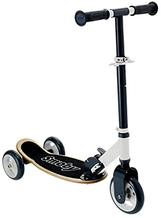 Smoby - Patinette Bois 3 Roues Pliable - Trottinette Enfant - Roues Silencieuses - Guidon Ajustable - A Partir de 3 Ans