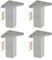 Kukicu Furniture Leg - Set of 4, Aluminium, 10 cm, DIY, for Tables, Bathroom, Cabinet, Shelves, Round, Modern