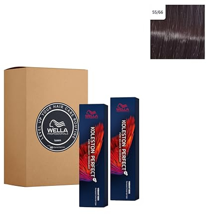 2er Wella Koleston Perfect ME+ Vibrant Reds 55/66 Intensives Hellbraun/Violett Violett 60ml