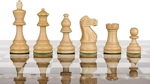 Staunton Classic - Piezas de madera con peso, edición coleccionista de rey de fieltro premium (3.75)
