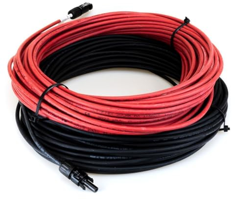 SET 6mm2 Solarkabel Verlängerungskabel Rot | Schwarz MC4 Stecker Solarstecker PV 25m