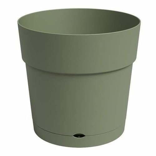 Artevasi Capri Wide Pot, Réserve d'eau, Pot en Plastique, 50cm, Couleur: Vert cendré