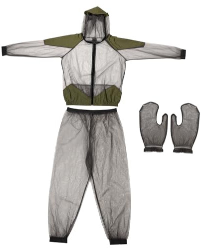Happyyami Outdoor Netzanzug Mit Kapuze Tarnmuster Xl Aus Dichtem Garn Elastisch Verstellbar Moskitonetz Schutzkleidung Für Angeln Jagd Camping
