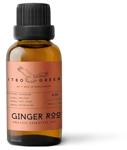 Ätherisches Öl aus Bio-Ingwerwurzel, rein und natürlich, 30 ml, Aromatherapie, spirituelles Erwachen, Kraftschub, Selbstvertrauen, Diffusoröl, Badeöl