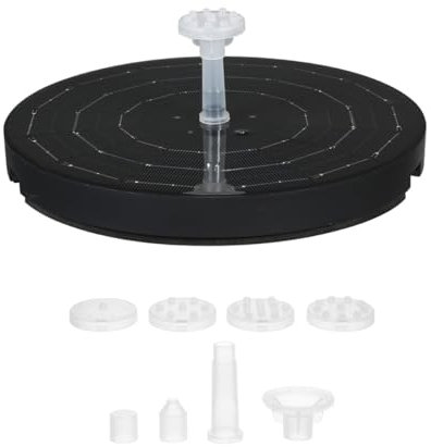 Milisten Pompe De Fontaine À Eau Alimentée par Batterie 3 8 W Pompe De Bassin De Jardin Lumières LED Éclairage Nocturne Batterie