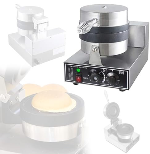 Pressa per hamburger, macchina elettrica per hamburger, macchina per gelato, macchina per waffle, stampo per hamburger, per uso domestico e commerciale, 4 pollici, 1200 W, 50-300 ℃, antiader