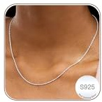 DORANA 1.5mm Kette Silber 925 Damen Gedrehte Seilkette Robuste Sterling Kette Halskette Verblassen-Proof Silver Halskette für Frauen Silberkette