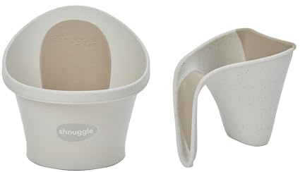 Shnuggle ECO - Paquete de jarra de enjuague para recién nacidos y ECO Washy | La asociación perfecta para el baño del bebé | Jarra de apoyo y enjuague para recién nacidos | Galletas y crema