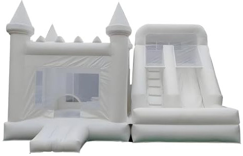 White Bounce House Oxford Bouncing Castle With Slides Inflatable Bounce House With Blower Uitable Birthday Party Holiday Decorations And Photography