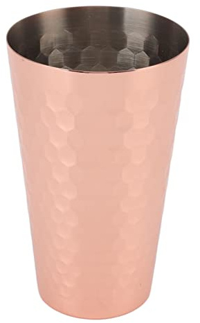 WPKD BLUEIY 304 Stainl Steel Hammered Moscow Mule Mug, Multipurpose Drinking Cup for Bar & Home, Copper Plated, Beer Tumbler, Cocktail Mixing Cup, 16