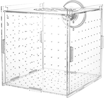 Acrylic Hatcherys Incubator - Aquarium Fish Breeding Box | Aquariums Hatcheries Breeders | Guppy Bettas Tank Separator | Stable Container Breedings Holder Hatchery Incubator For Nursery Egg Fry Shrimp