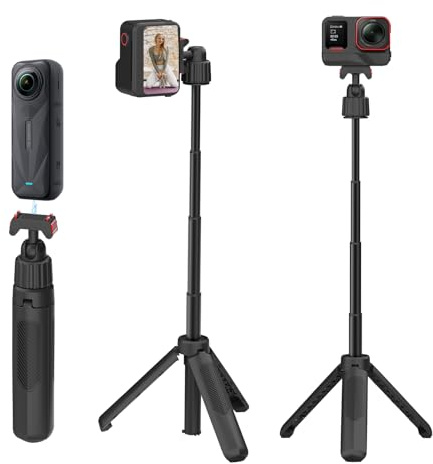 NEOSOU 40cm Selfie Stick Stativ Ständer für Insta360 Ace Pro 2 Insta 360 X5 Zubehör, Magnetische Schnellspanner Mini Verlängerungsstange Shorty Griff Griff Einbeinstativ Verlängerte Stange für Ace Pro