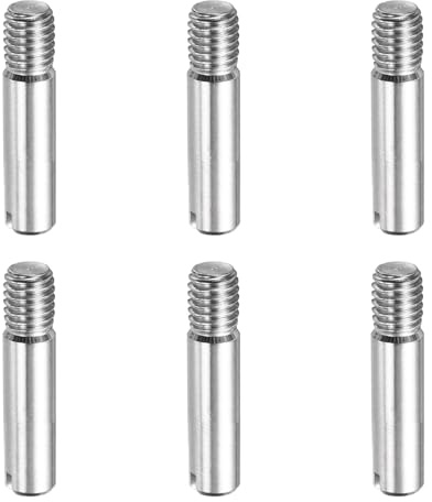 QUARKZMAN 6 Pz Pini Cilindrici Con Intagli M5 X 16mm, Perno Di Arresto In Acciaio Inox 304 Con Filettatura Esterna Pini Paralleli Di Supporto Mensola Perno Per Montaggio Mobili