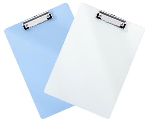 KICHOUSE 2 pièces Porte-documents Plastique avec Planchette à Pince Couleur Aléatoire Support Main pour Croquis et Organisation de Papiers pour Étudiants et Bureau Couleur Aléatoire