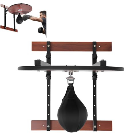 Armanyya Speed Bag Platform Kit, Höhenverstellbare Profi Speedball Plattform Set mit Speedbag und Befestigungsplatten, 360°-Drehung, Tragfähigkeit 100 kg für Zuhause Fitnessstudio