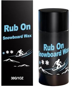 Rub On Snowboard Wax - Glide Booster for Winter Speed Control | Paraffin Blend with Pocket Stick Design, Hand Apply Friction Reduction Aid, Cold Weather Board Maintenance for Slopes Parks Trails