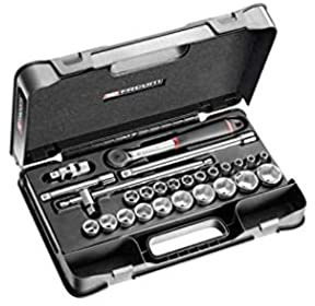 FACOM Coffret Douilles 1/2 6 Pans Métriques - 26 Pièces - S.161-4P6Pb
