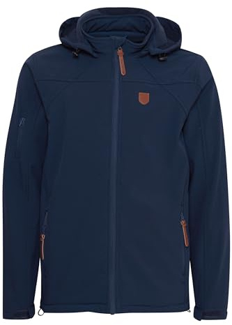 Indicode Jonas herr softshell jacka funktionsjacka övergångsjacka med avtagbar huva