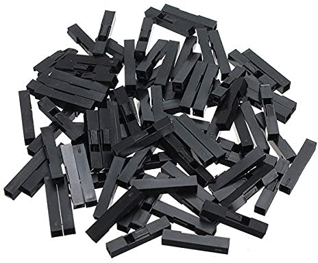 TuToy 100 Pcs 1P + 3P Dupont Jumper Drahtgehäuse + Buchsenstift Stecker 2,54mm Intervall
