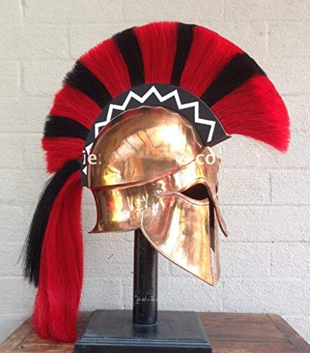 SCA Casque de corinthien de la Grèce antique avec plumeau, réplique de Sparte