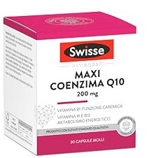 SWISSE Ultiboost - Coenzima Q10 Integratore 200mg, Integratori con Vitamina B12 per Riduzione Stanchezza e B1 per Supporto Sistema Nervoso e Funzione Cardiaca, 30 Capsule Molli, Made in Italy