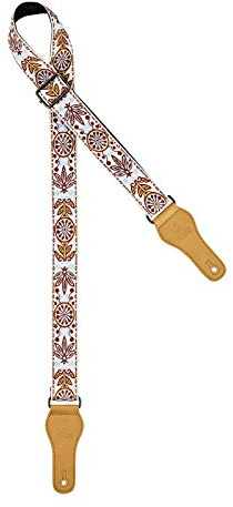 Ortega Guitars Ukulele Gurt Verstellbar - Creative Series - Baumwolle, Classic White (OCS-540U) | Länge verstellbar, für Banjolele, Guitalele, Mandoline, Ukulele, OCS-540U